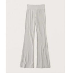 Abercrombie & Fitch Ribbed Taupe Flared Lounge Pants